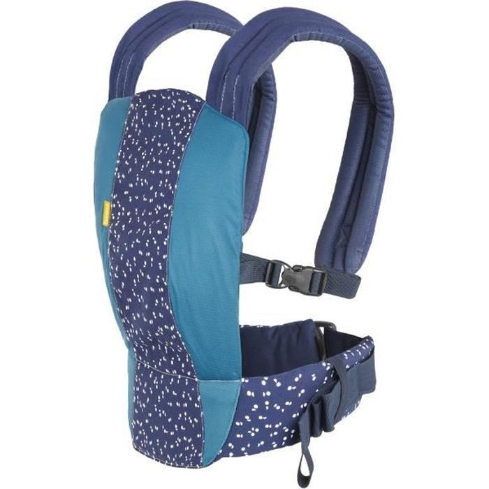 Porte-bébé physiologique - BADABULLE - Portage dorsal ventral -Position ergonomique - Bleu - Mixte- Reconditionné - Excellent état.