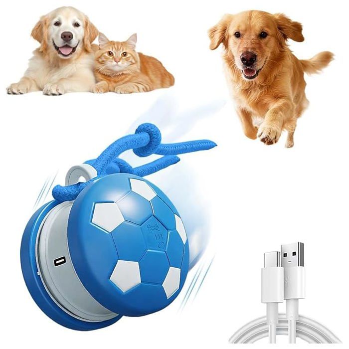 Jouet interactif pour chien : balle interactive motorisée pour chien jouet à mâcher indestructible pour chiot et chien adulte