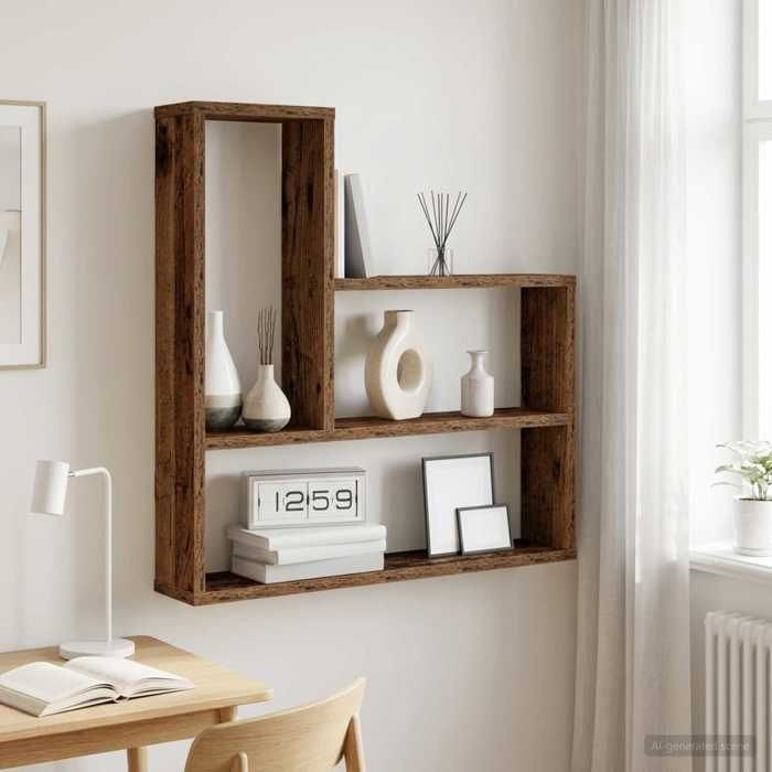 vidaXL Étagère Murale Bois ancien 60 x 11 x 60 cm Bois dingénierie 8012170