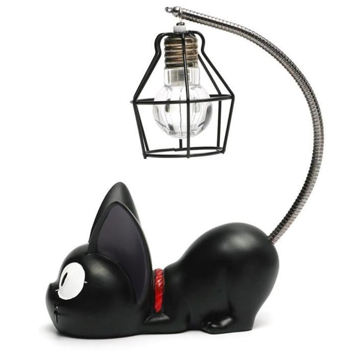 Creative résine Kiki chat Animal veilleuse ornements décoration de la maison cadeau petit chat pépinière lampe respirat 3CQINGSHOP