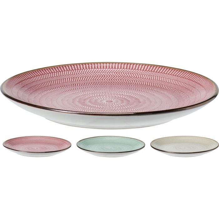 Assiette plate classique en céramique couleurs variées 195 cm 1 pièce.