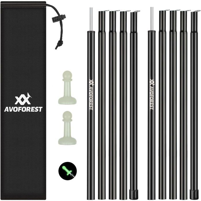 Barre de tente télescopique pour tentes barres de tente en acier inoxydable hauteur 78-190 cm barre de voile dombrage résistante