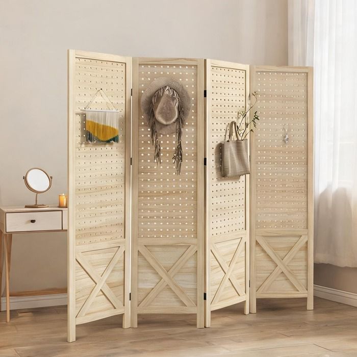 Objet De Decoration Murale en Bois de paulownia Bois naturel 152 x 1.7 x 144.5 cm