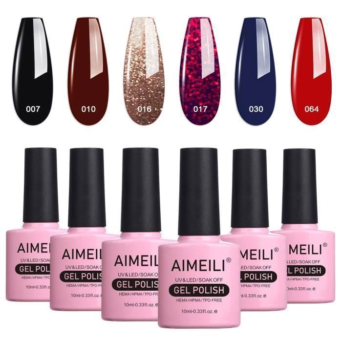 Vernis à Ongles Gel Semi-permanent AIMEILI Blossom - Transparent Brillant 10ml