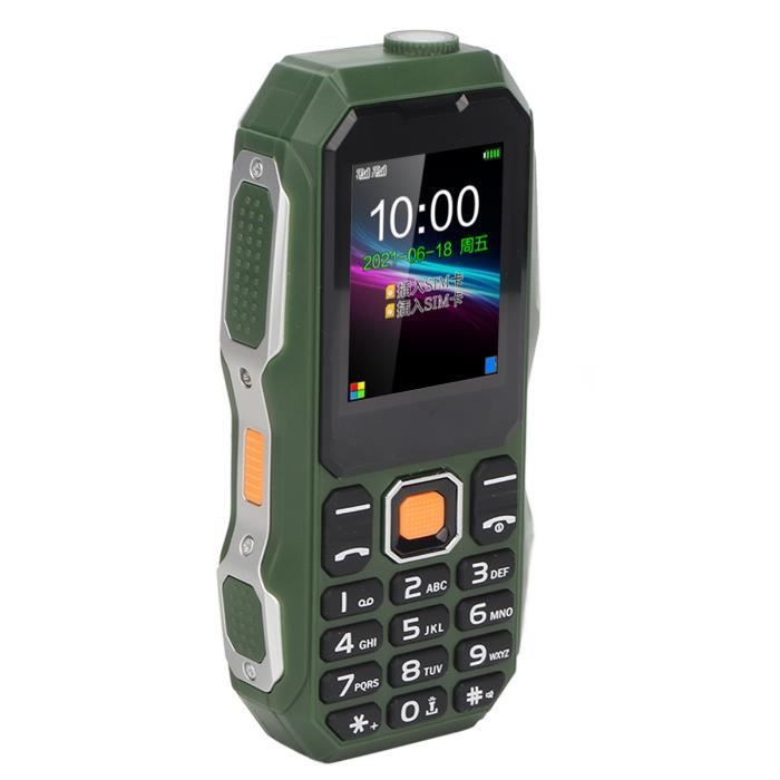 Téléphone portable senior Qiilu W2021 - 18 pouces - 5800 mAh - OD Vert