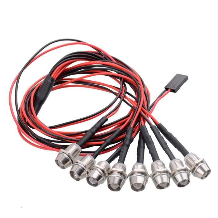Barra De Luz LED Policía Para Coches RC 1/10 1/8 1/12 – De 115 Mm, En Azul, Con Modos Intermitentes Controlados Por CH3, Compatible Con WPL, TRX4, SCX10 Y Más