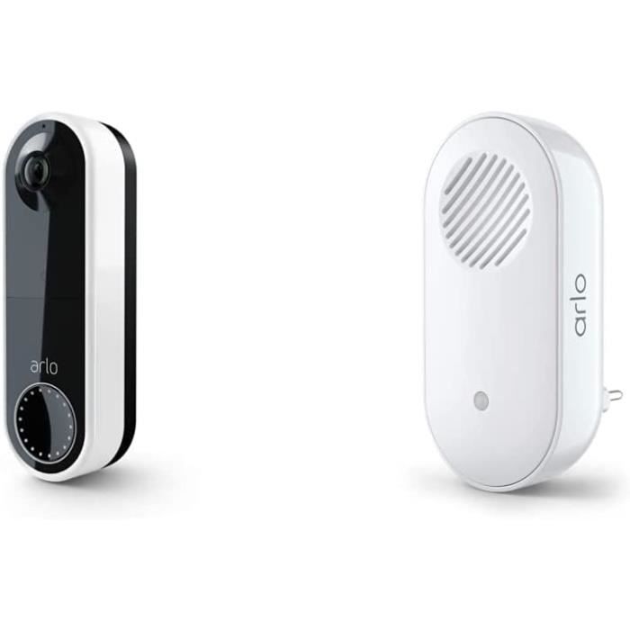 Arlo Essential XL Camera Surveillance Arlo Sonnette Connectée Sans Fil Exterieur, 1080p HD