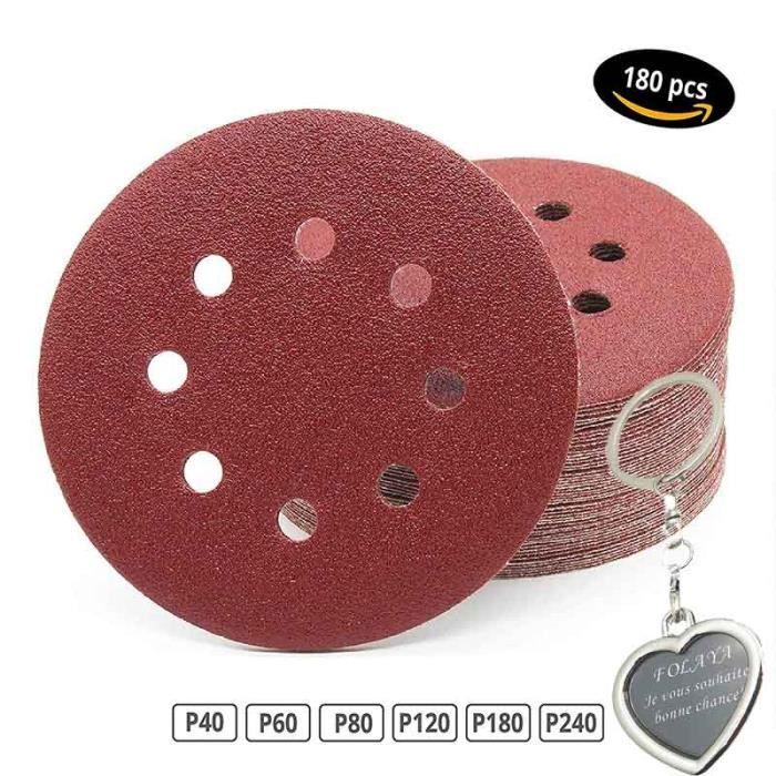 id/éal pour poncer//polir//d/érouiller pour ponceuse 10 PCS Disque de pon/çage disques abrasifs 80 grain taille de 150mm