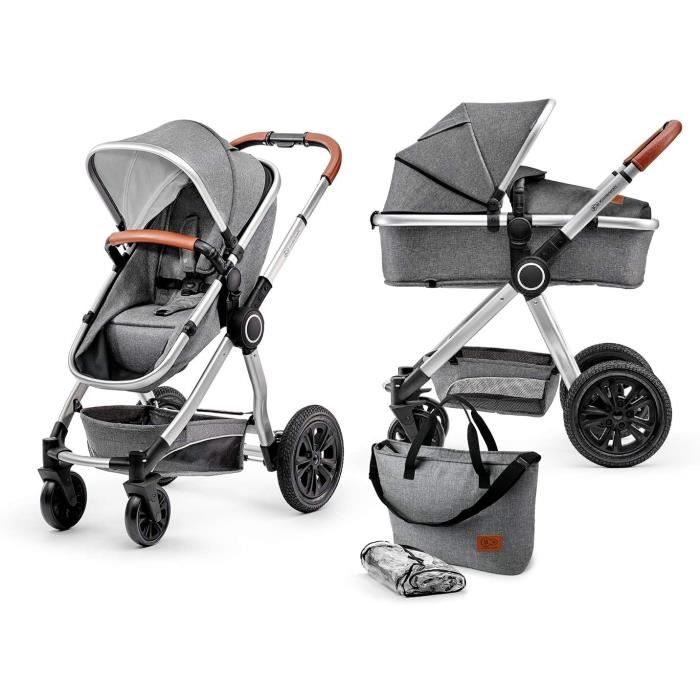 Kinderkraft Poussette Duo VEO, 2 en 1, Landau, Hamac, Cadre en Aluminium,  Gris[24] - Cdiscount Puériculture & Eveil bébé