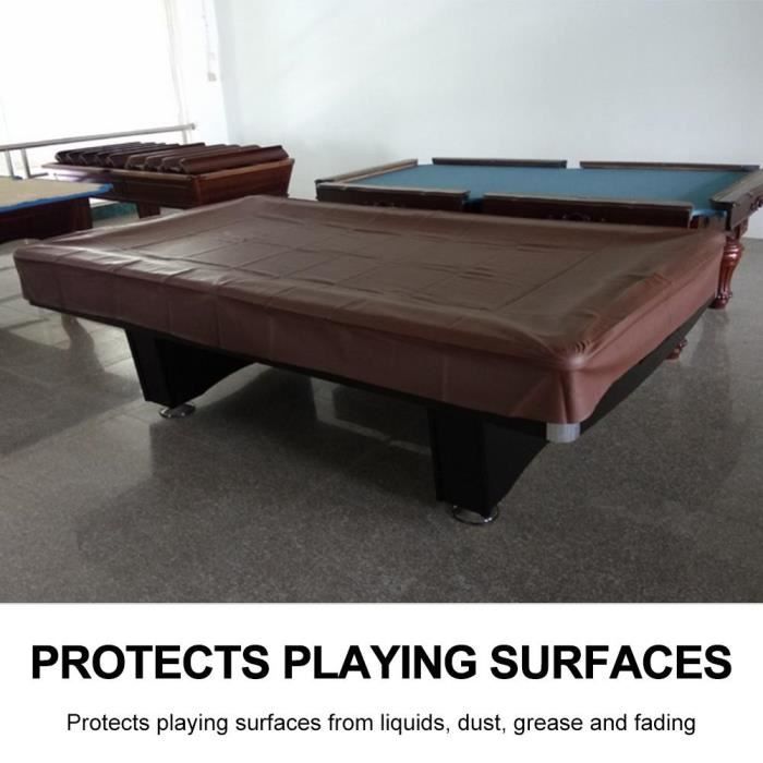 Housse De Protection Pour Table De Billard En PVC - 256x155 Cm, Imperméable Et Anti-poussière (Noir)