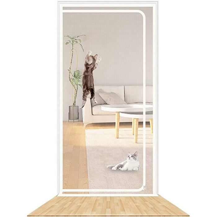 Porte Moustiquaire For Animaux De Compagnie 90*200Cm Fermeture À Glissière Pleine Bande Fermeture À Glissière Renforcée Portes