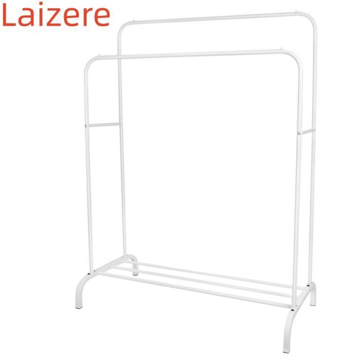 Portant à vêtements Double Barres penderie XL Laizere - Blanc - Métal - Contemporain - Design