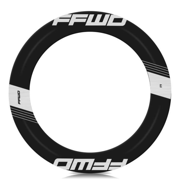 Lot De 24 Autocollants Déco Voiture - Rayures Réfléchissantes Pour Jantes, Noir, PVC, Neuf