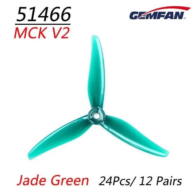 Gemfan Hélice à 3 pales CW CCW 51466 V2 pour moteur quadrirotor 2207-2306 (rose