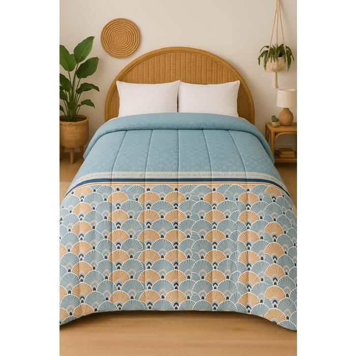 Couette - MORTREUX - Thèbes - 220x240 cm - Ultra chaude - Microfibre - Hiver