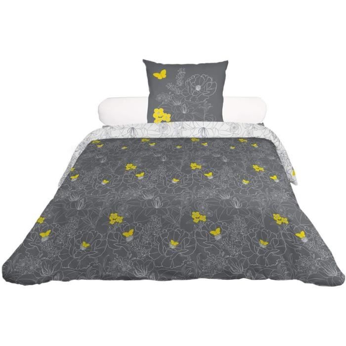 Parure De Lit Lisa Pour Enfant - Housse De Couette King 220x240 Cm + 2 Taies, Motif Black Pink, Microfibre Douce