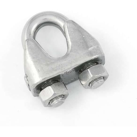 10 Morsetti A U In Acciaio Inox 304 Per Fune Metallica Da 4mm - Pinze Per Serracavo Industriali E Fai-Da-Te