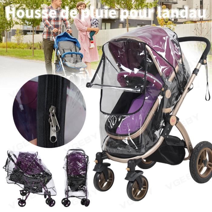 Housse de Pluie pour Poussette et Landau Universelle Habillage Pluie en PVC Protection de bébé HB003 VGEBY -POU