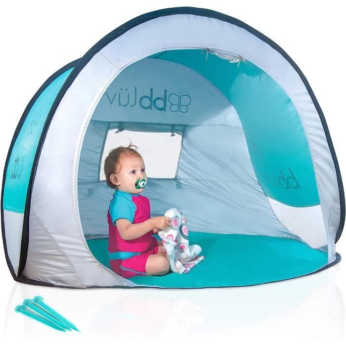 Tente Pop Up Bébé 110x70x50cm - Dôme Anti-UV UPF50+ Avec Moustiquaire - Abri Plage Et Camping Léger