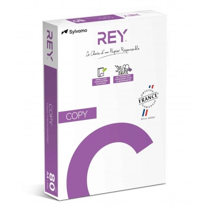 REY® ADAGIO, papier reprographique, ivoire, 80g, A4, PEFC™, ramette de 500 feuilles
