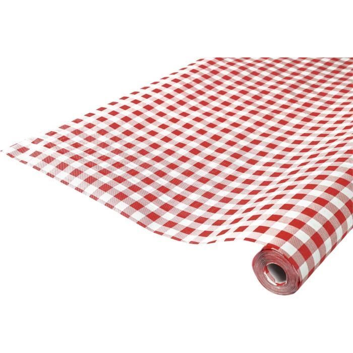 Nappe de Table en Papier Gaufré Rouge Nappe Papier Rouge en Rouleau de 1,18 x 20 Mètres Recyclable et Biodégradable LE NAPPAGE 