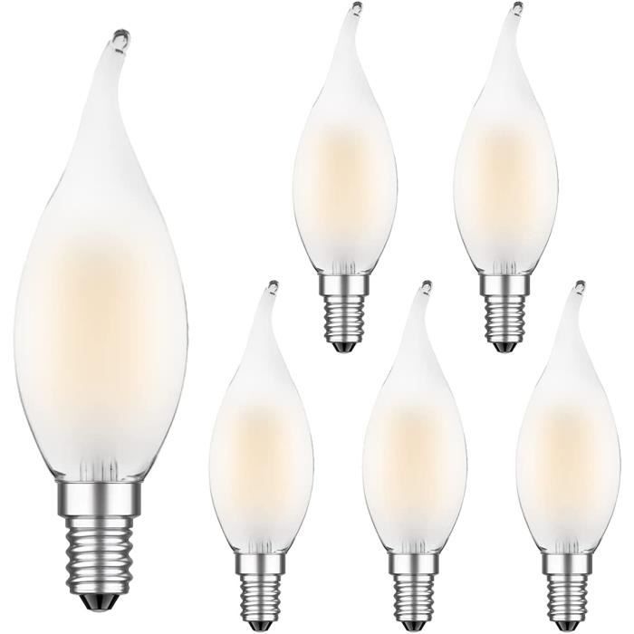 Ampoule LED E14 4w - filament Flamme - Blanc chaud - ®