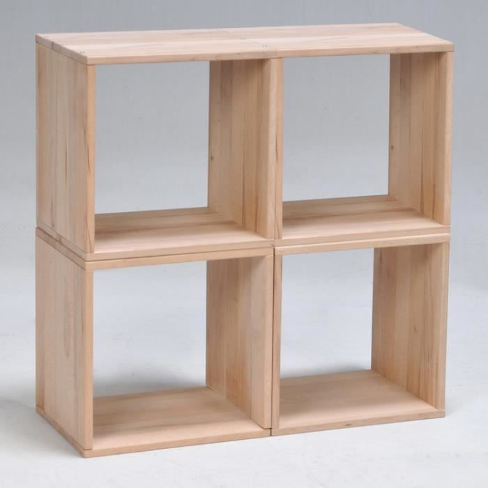 Etagere Cube En Hetre Massif Personnalisable L36cm Nolan Lot De