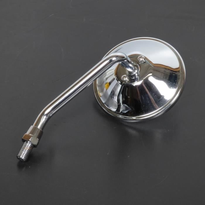 Rétroviseur gauche rond chromé filetage M10 moto vintage ancienne rétro -  Cdiscount Auto