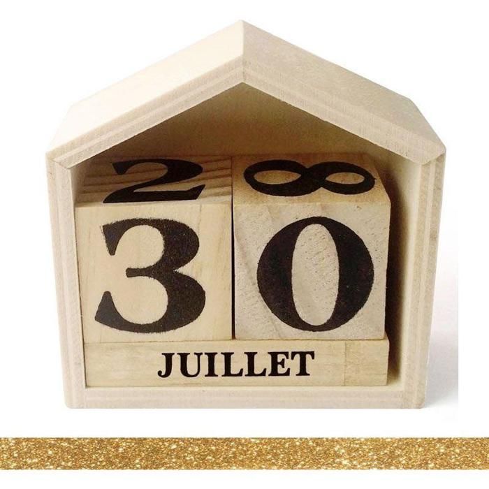 Calendrier perpetuel en bois - Cdiscount