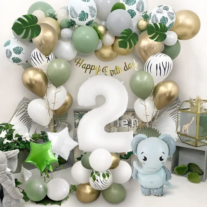 Decoration Anniversaire Garcon 2 Ans Fille Anniversaire 2 Ans Garcon Ballon Anniversaire 2 Ans Vert Sauge Anniversaire Jungle 1454 Cdiscount Maison