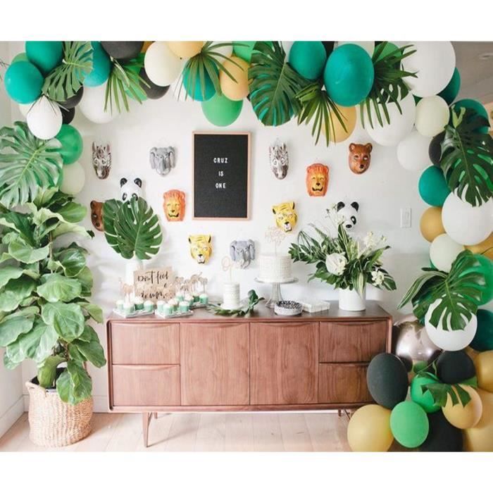 Jungle Safari Theme Party Decorations 174pcs Latex Balloons Green Palm Leaves 16 Feets Arch Balloon Strip Tape Safri Party 30 Cdiscount Maison Jungle Safari Theme Party Decorations 174pcs Latex Balloons Green Palm Leaves 16 Feets Arch Balloon Strip Tape Safri Party 30 Cdiscount Maison