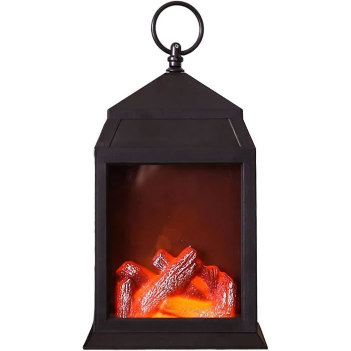 Lanterne LED Flamme Scintillante - Lumière D'ambiance USB/piles, Décoration Table | Effet Feu Réaliste