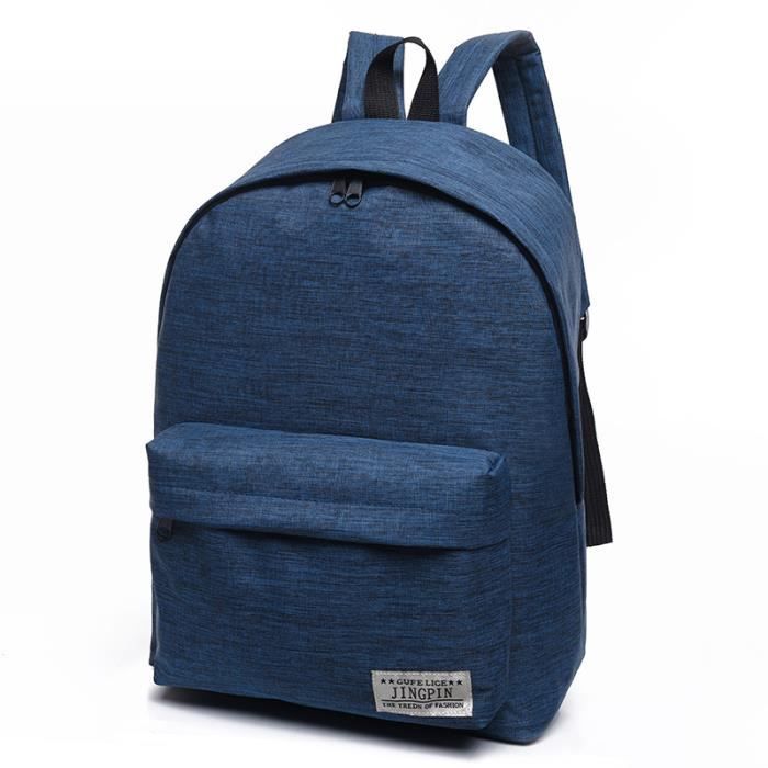 sac à dos,hommes homme toile noir sac à dos collège étudiant école sac à dos sacs pour adolescents sac à dos - type blue