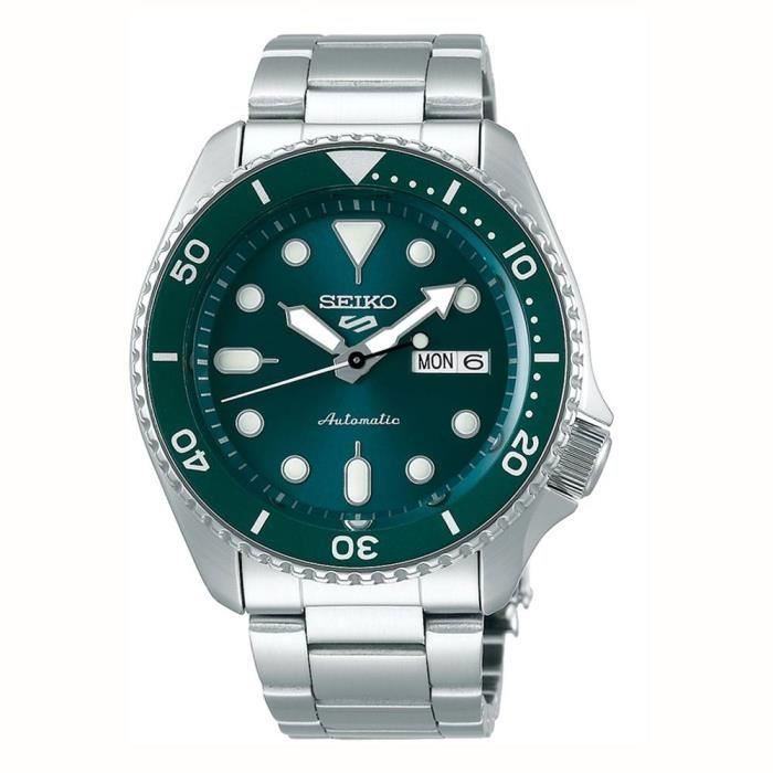 Montre Homme Seiko SRPD61K1 - Quartz - Analogique - Vert - Bracelet Acier