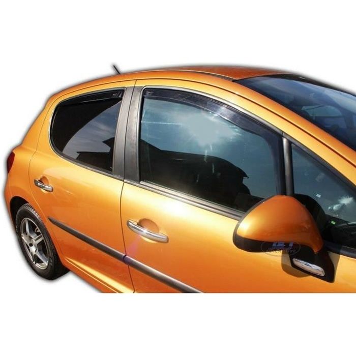 Déflecteurs D'Air FARAD Pour Peugeot 107 3 Portes 2005 - Teinté Gris