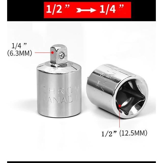 Jeu De 6 Extensions Pour Cliquet Craftsman - 1/4", 3/8", 1/2", Finition Chrome