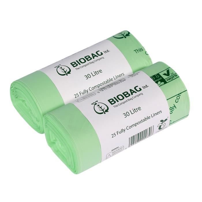 - 8 litres 150 sacs bio Lot de 3 sacs en papier bio biod/égradables et compostables 30 x 20