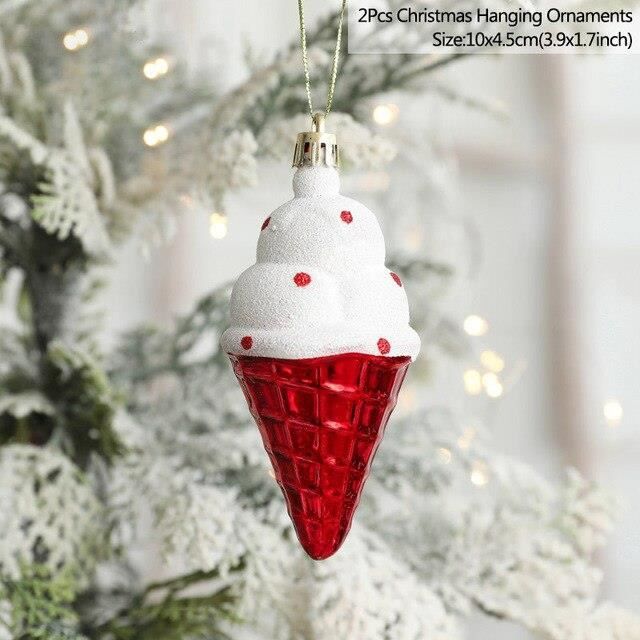 Lot De 10 Décorations Noël Stalactites Torsadées Dorées Pailletées 12 Cm - Ornements Brillants Pour Sapin, Couronnes, Cadeaux - 5