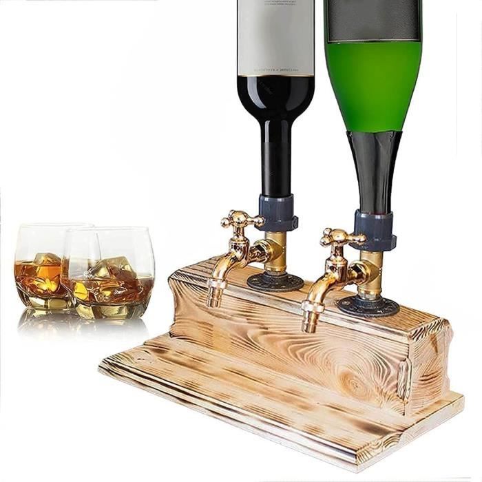 LTXDJ Distributeur de bois de whisky dalcool dalcool forme de robinet de distributeur de bois de whisky de fête des pères pour le distributeur de cocktail de supports de vin de boisson de fête