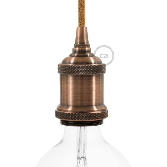 Douille Décorative En Cuivre E27 - Support D'ampoule Vintage, Design élégant Pour Intérieur Rétro Ou Moderne - 10