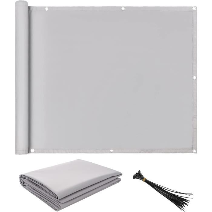 Brise-Vue Balcon 50x800cm - HDPE 160g/m² - Anti-UV 95% - Avec Attaches - Pour Jardin, Piscine, Terrasse