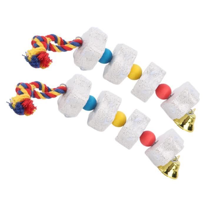 Comparer les prix de EBTOOLS Jouets à mâcher pour perruches 2 pièces jouets à mâcher pour oiseaux meule à bec d'oiseau pour perroquets/hamsters et