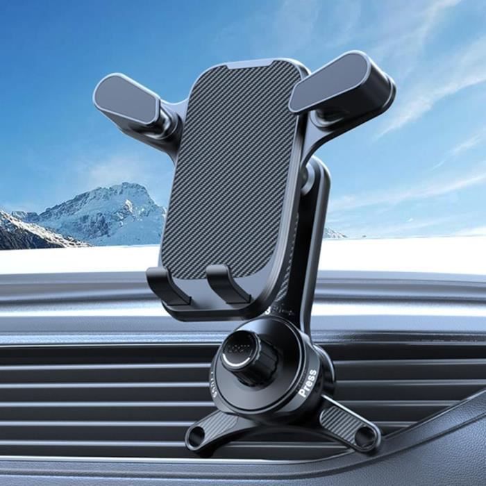 Support Téléphone Voiture Mohard - Grille Aération, 360° Rotatif, Fixation Ultra-Ferme, Compatible IPhone 16 & 4-7"
