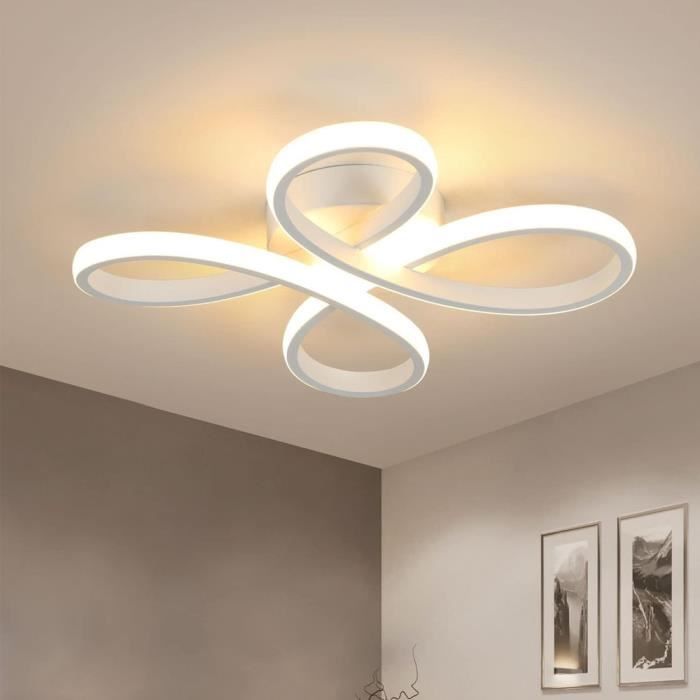 Plafonnier LED, 30W 3500LM Formes de Fleurs Lampe de Plafond LED Luminaire Plafonnier Moderne pour Salon, Chambre, Cuisine 3000K