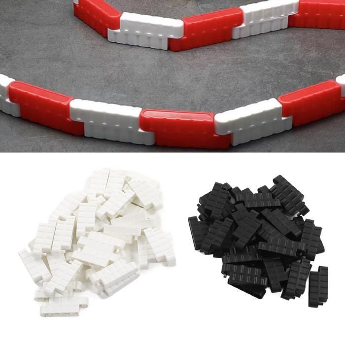 Barrières RC Drift - 120 Pièces - Obstacles Rouges Pour Piste De Course Voiture Télécommandée - Accessoire Dérapage