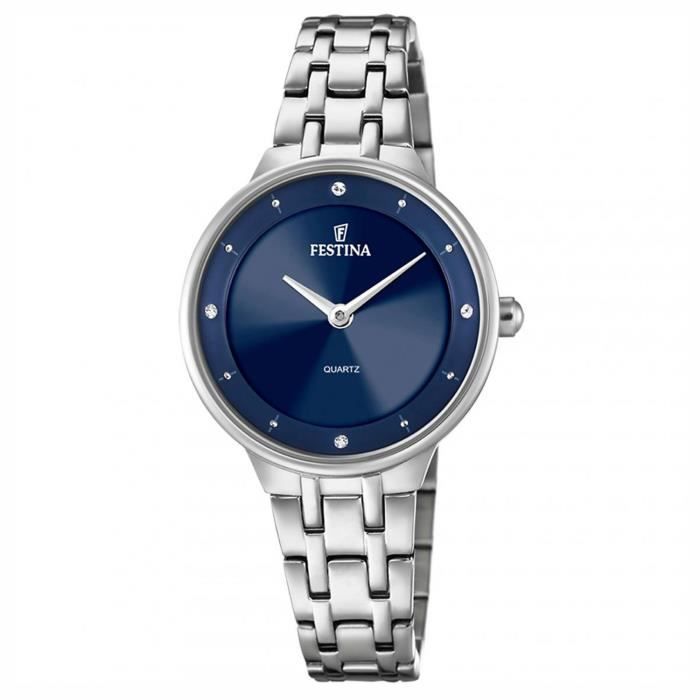 Montre - FESTINA - Femme - Acier inoxydable - Cadran bleu - 305 mm
