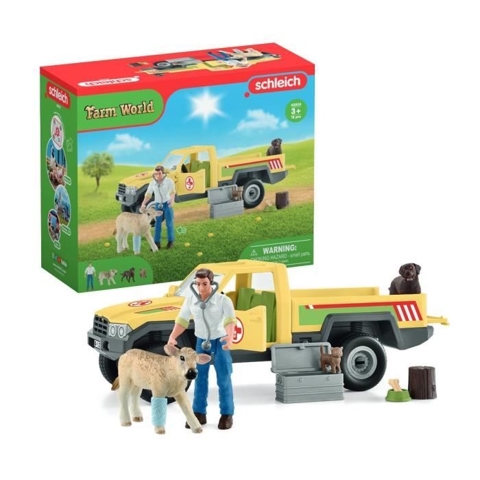 Coffret - SCHLEICH - Visite du vétérinaire à la ferme - Multicolore - Allemagne