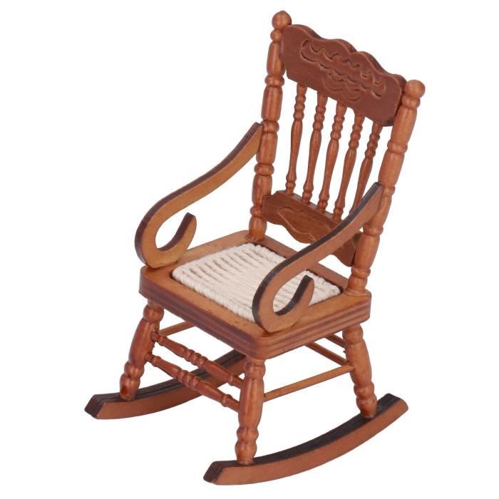 Mini Fauteuil Maison De Poupée 1:12 – Siège Élégant Classique Pour Décoration Miniature – Mobilier Réaliste Durable