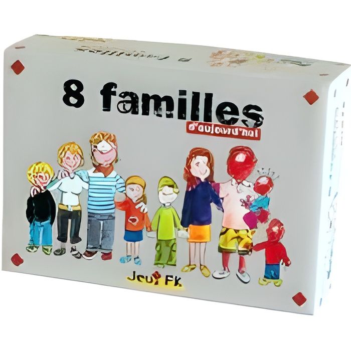 Jeu de cartes 8 familles daujourdhui - JEUX FK - Jeu de société - Mixte - Enfant - 8 ans