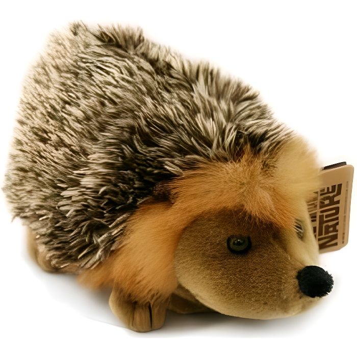Doudou hérisson, peluche, coton minky polaire, gris jaune, fait-main, cadeau de naissance, personnalisable, idée cadeau